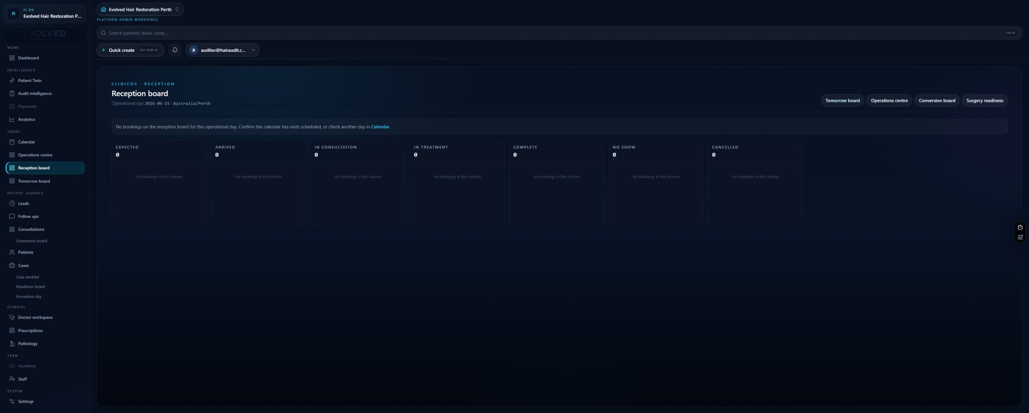 OperationsOS — FI OS interface preview